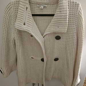 Banana Republic Cream Double-Breasted Sweater